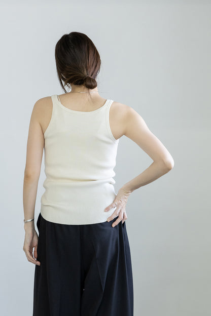 25AW Silk cashmere rib tank /CT25306