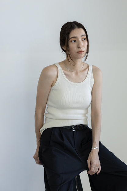 25AW Silk cashmere rib tank /CT25306