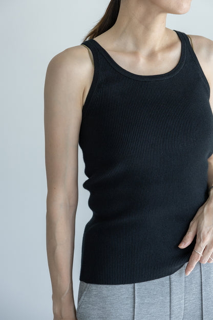 25AW Silk cashmere rib tank /CT25306