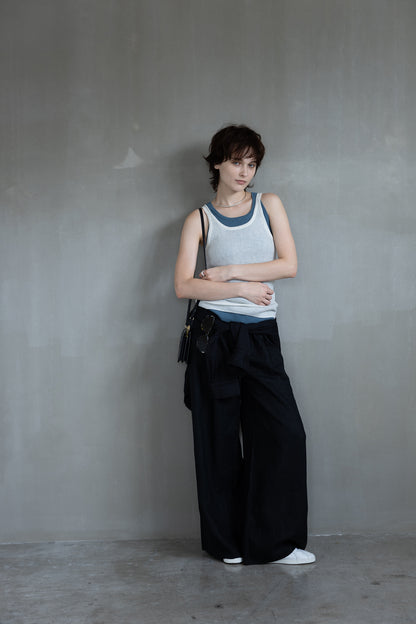 25AW Silk cashmere rib tank /CT25306