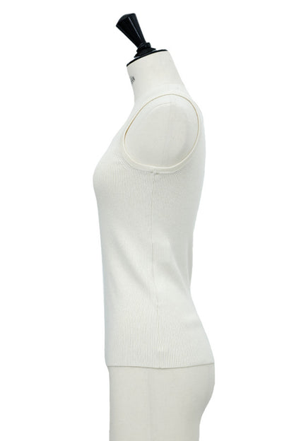 25AW Silk cashmere rib tank /CT25306