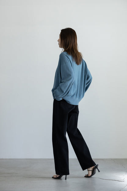 25AW Cardigan bicolore en soie et cachemire /CT25308