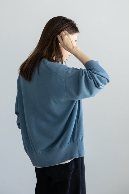 25AW Cardigan bicolore en soie et cachemire /CT25308