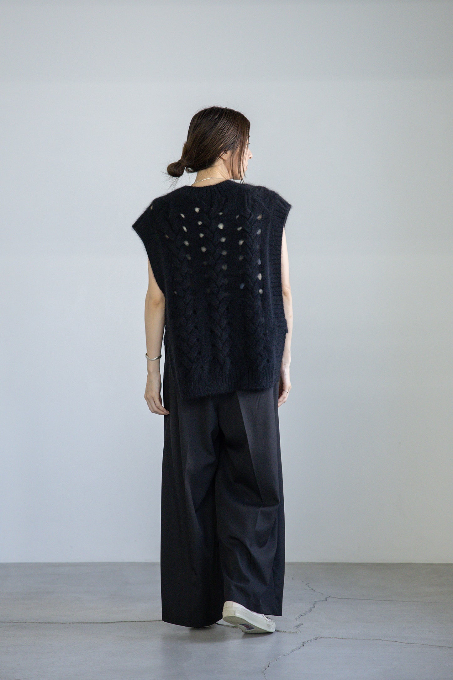 25AW raccoon fox cable vest /CT25319