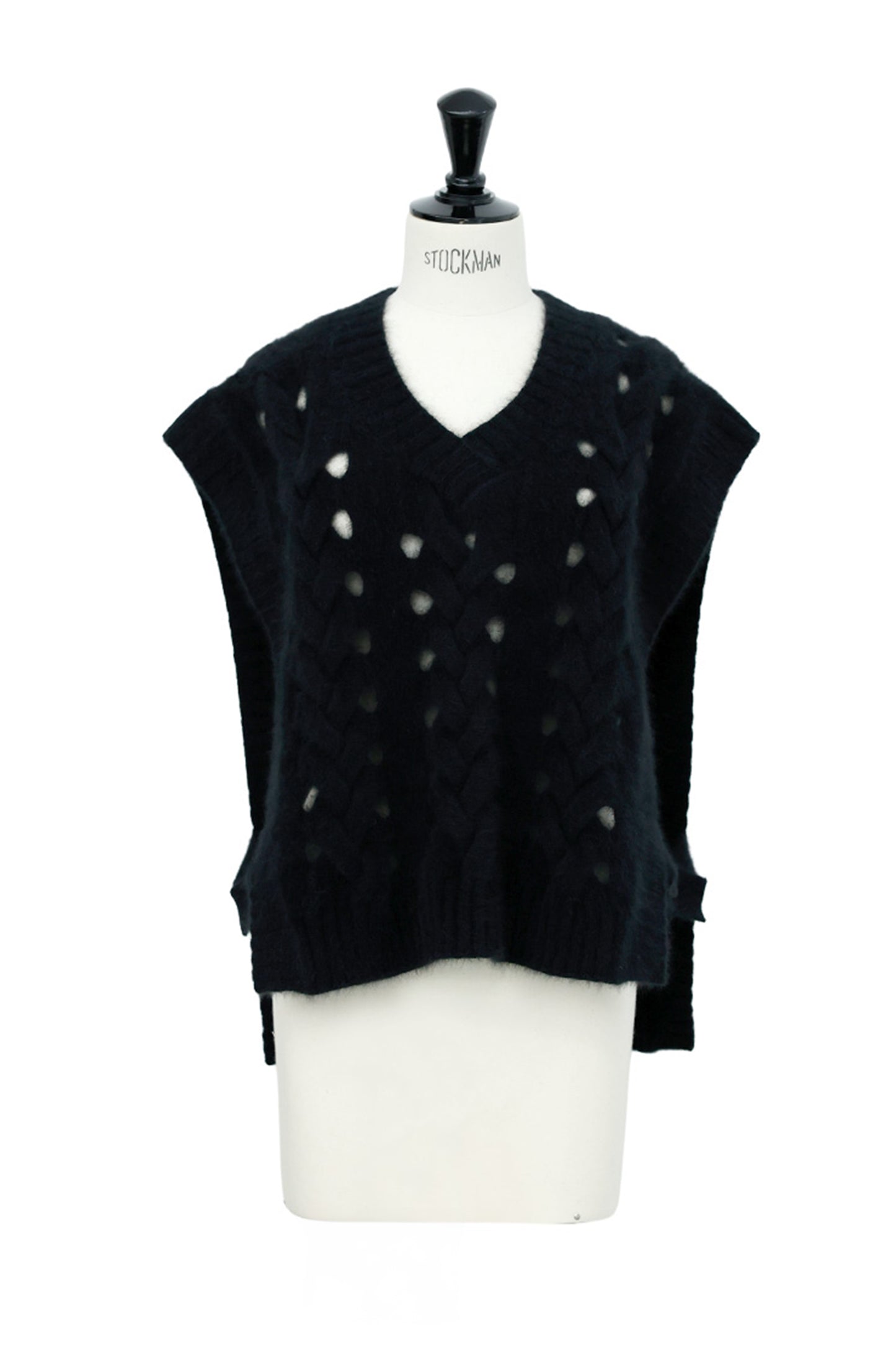 25AW raccoon fox cable vest /CT25319