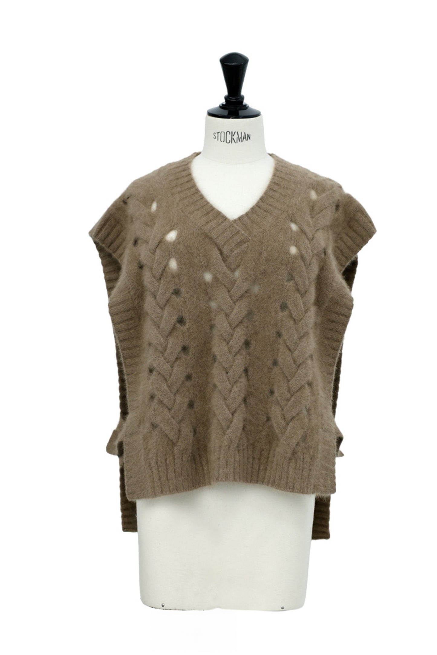 25AW raccoon fox cable vest /CT25319