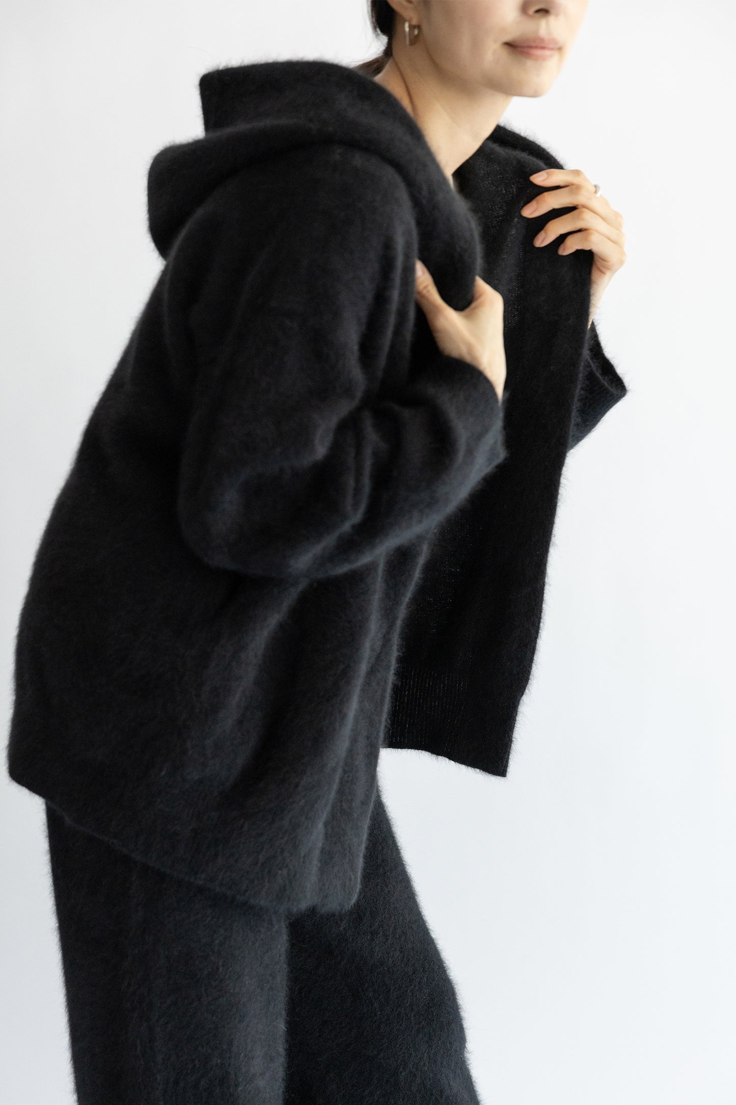 25AW Raccoon fox hooded cardigan /CT25328