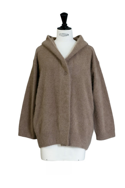 25AW Raccoon fox hooded cardigan /CT25328