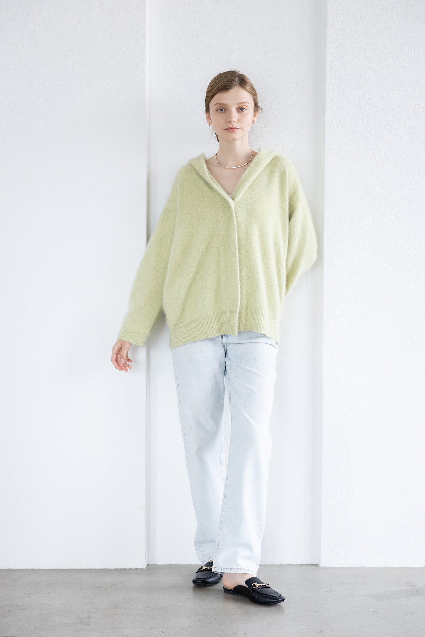 25AW Raccoon fox hooded cardigan /CT25328