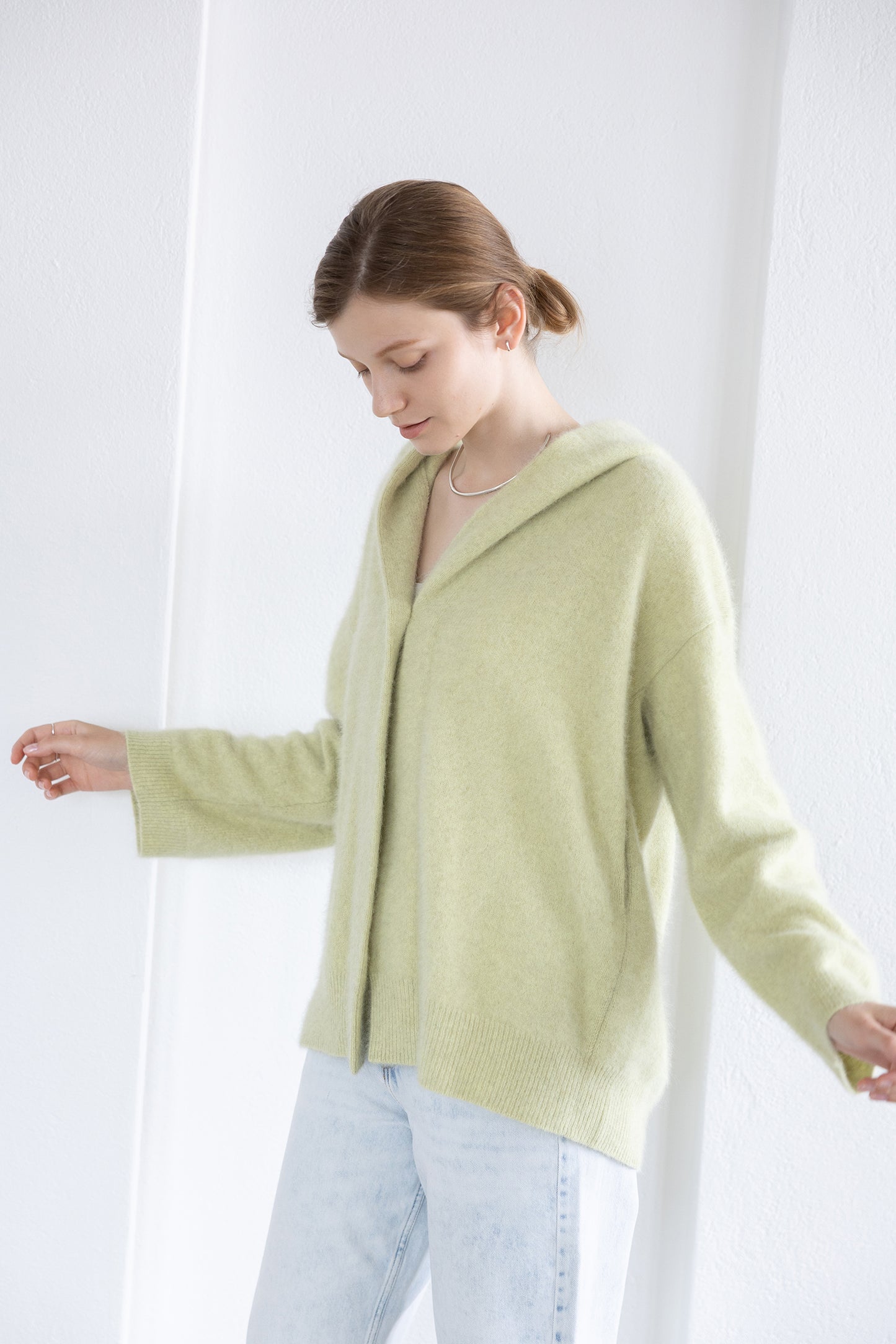 25AW Raccoon fox hooded cardigan /CT25328