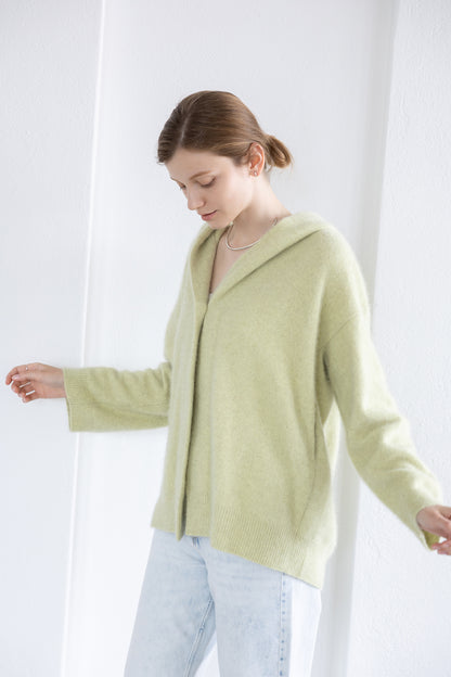 25AW Raccoon fox hooded cardigan /CT25328