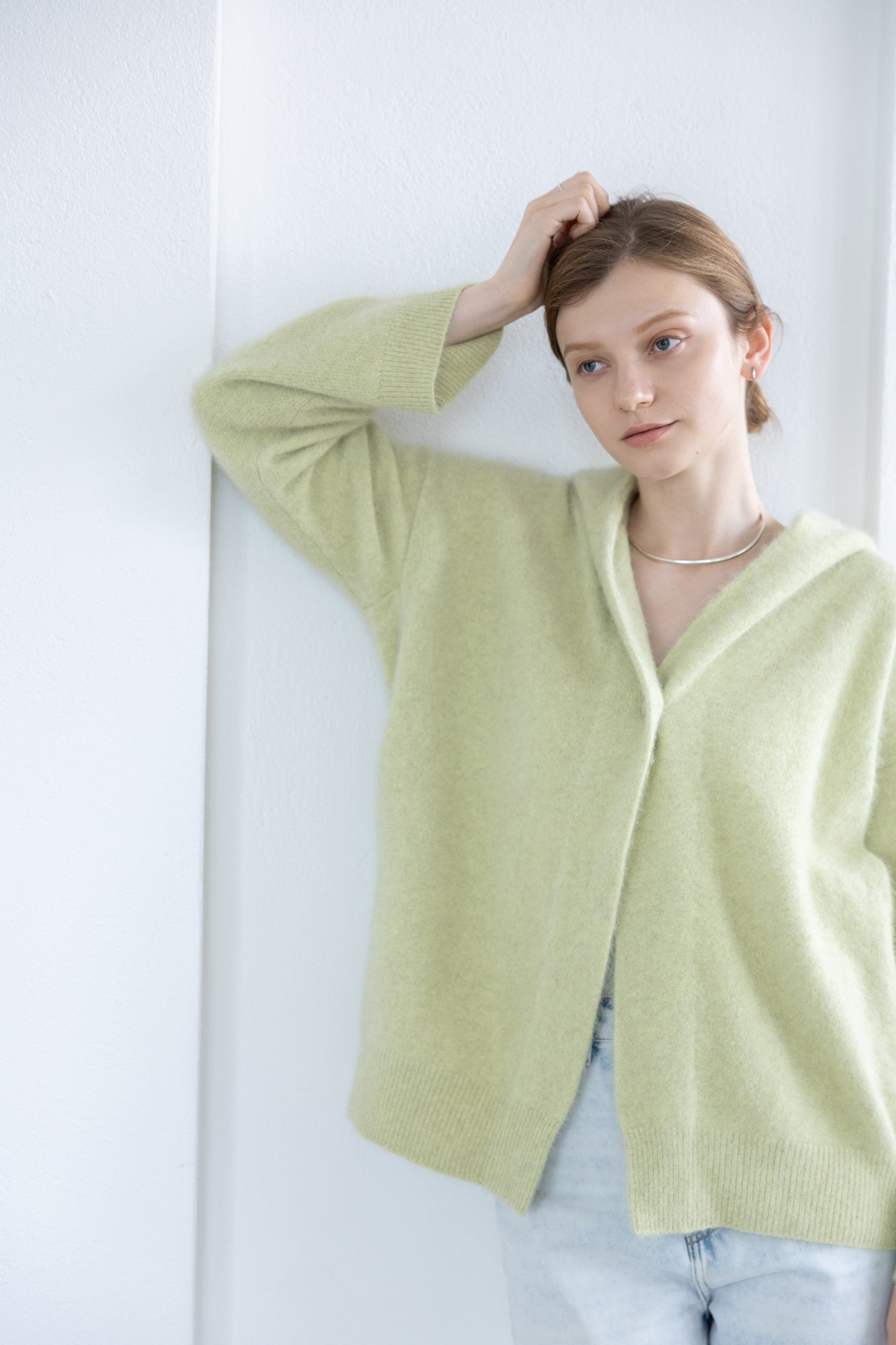 25AW Raccoon fox hooded cardigan /CT25328