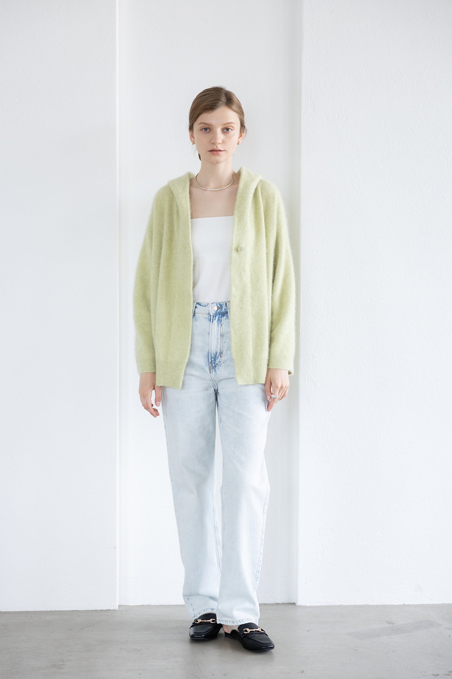 25AW Raccoon fox hooded cardigan /CT25328