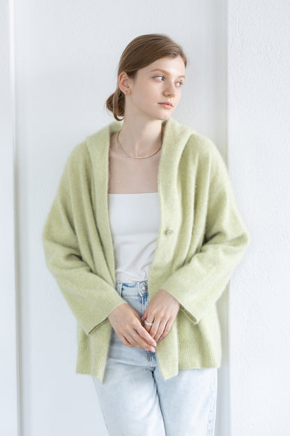 25AW Raccoon fox hooded cardigan /CT25328