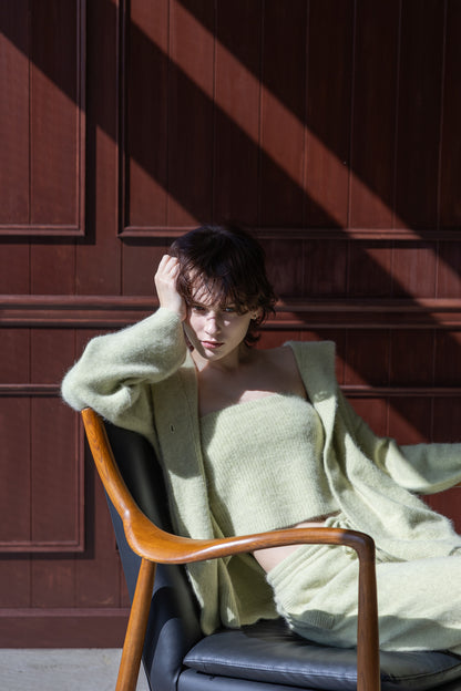 25AW Raccoon fox hooded cardigan /CT25328