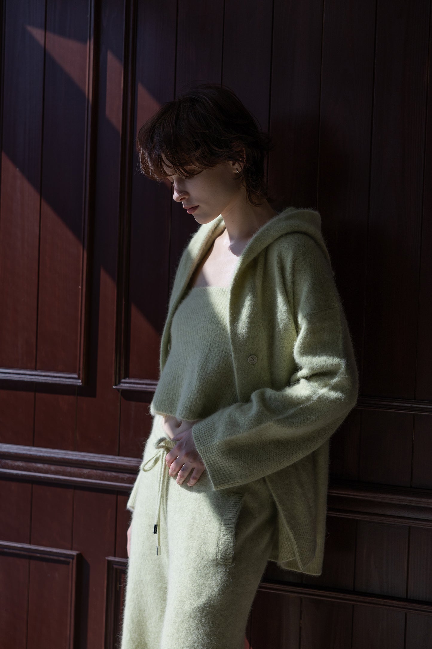 25AW Raccoon fox hooded cardigan /CT25328