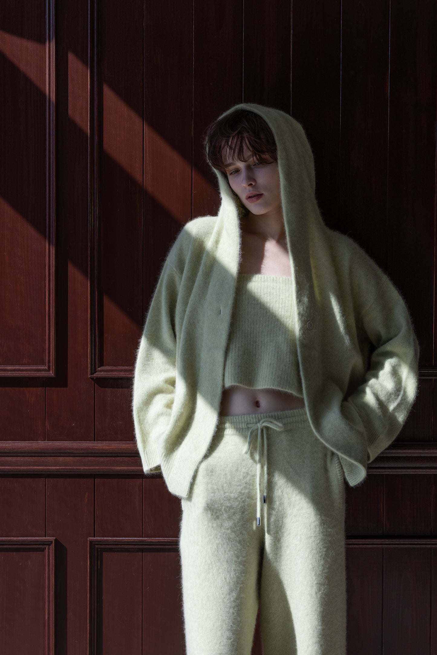 25AW Raccoon fox hooded cardigan /CT25328