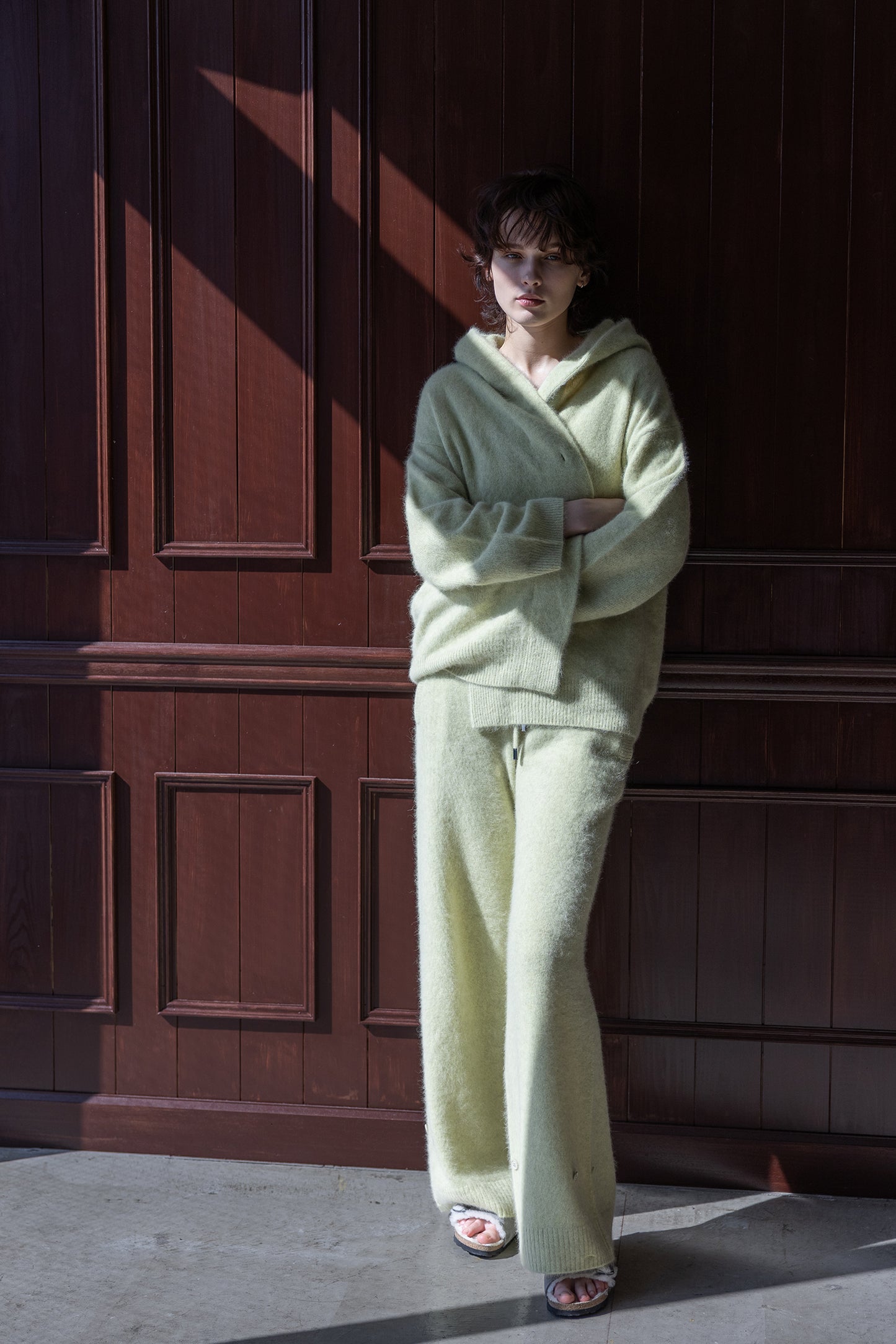 25AW Raccoon fox hooded cardigan /CT25328