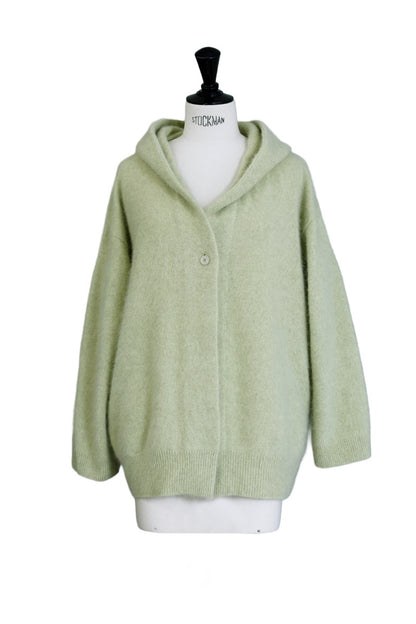 25AW Raccoon fox hooded cardigan /CT25328