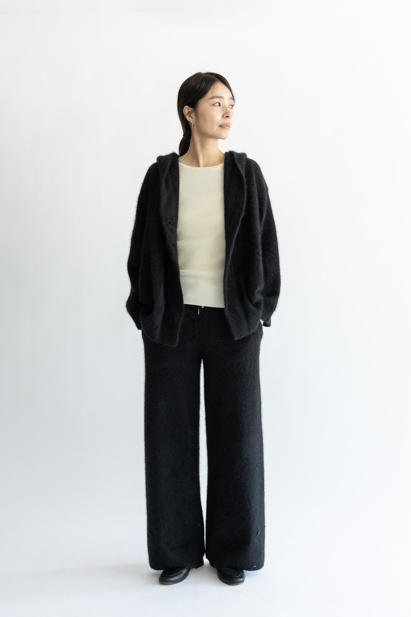 25AW Pantalon large en renard et raton laveur /CT25329