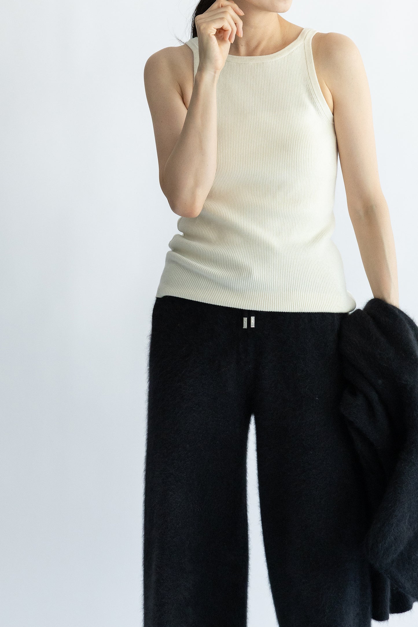 25AW Pantalon large en renard et raton laveur /CT25329