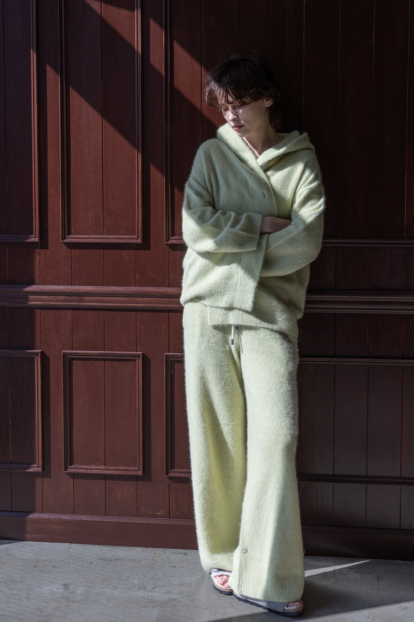 25AW Pantalon large en renard et raton laveur /CT25329