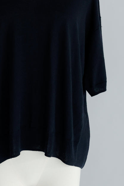 26capsule Pull à manches courtes en cachemire et soie /CT25331