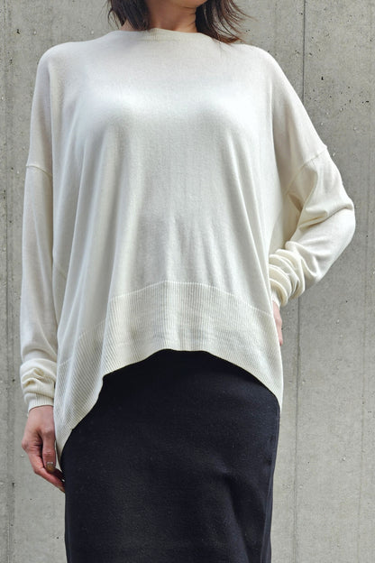 Pre-order/ 26capsule Silk cashmere oversized crew neck pullover /CT25332