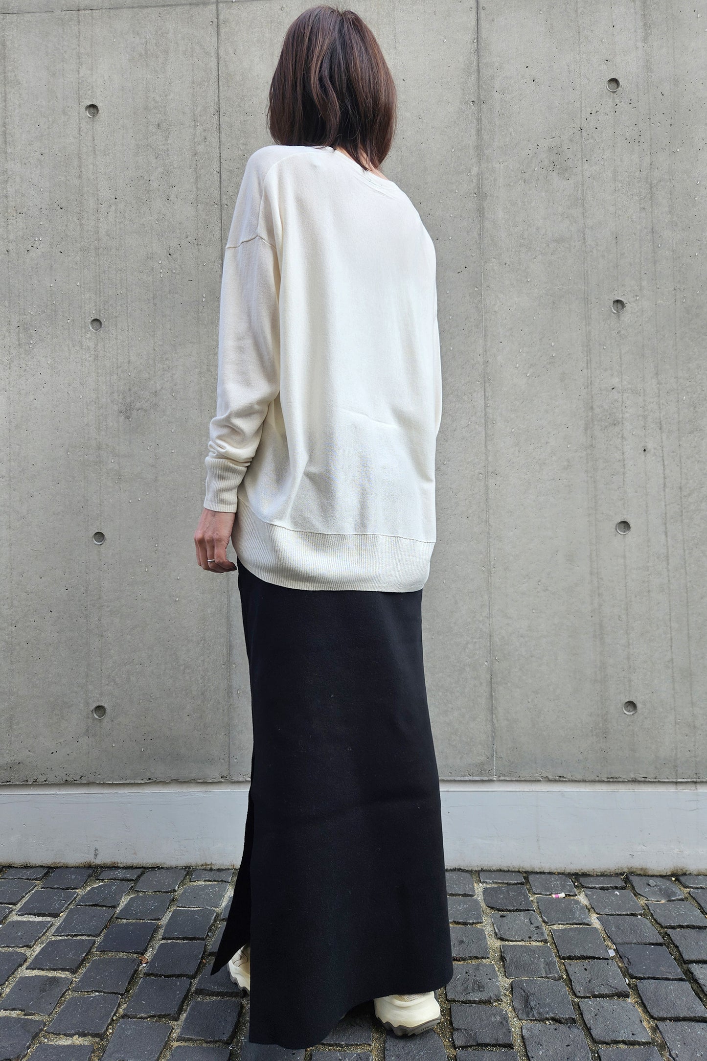 Pre-order/ 26capsule Silk cashmere oversized crew neck pullover /CT25332