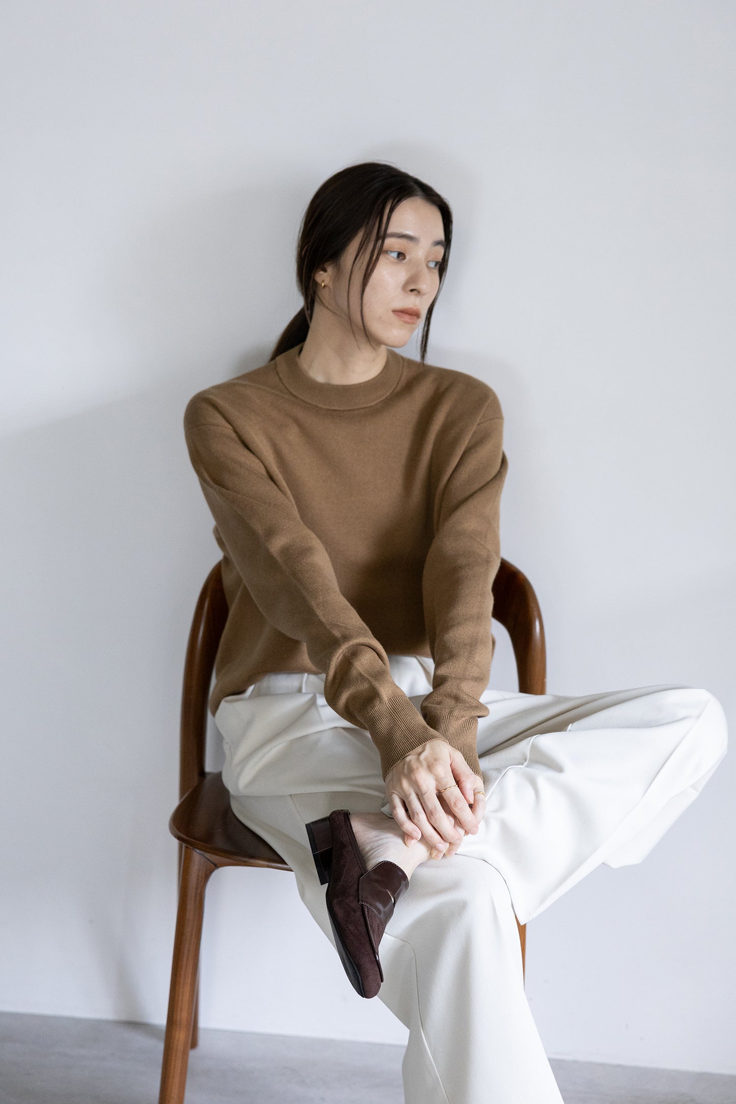 25AW Silk cashmere double face pullover /CT25392