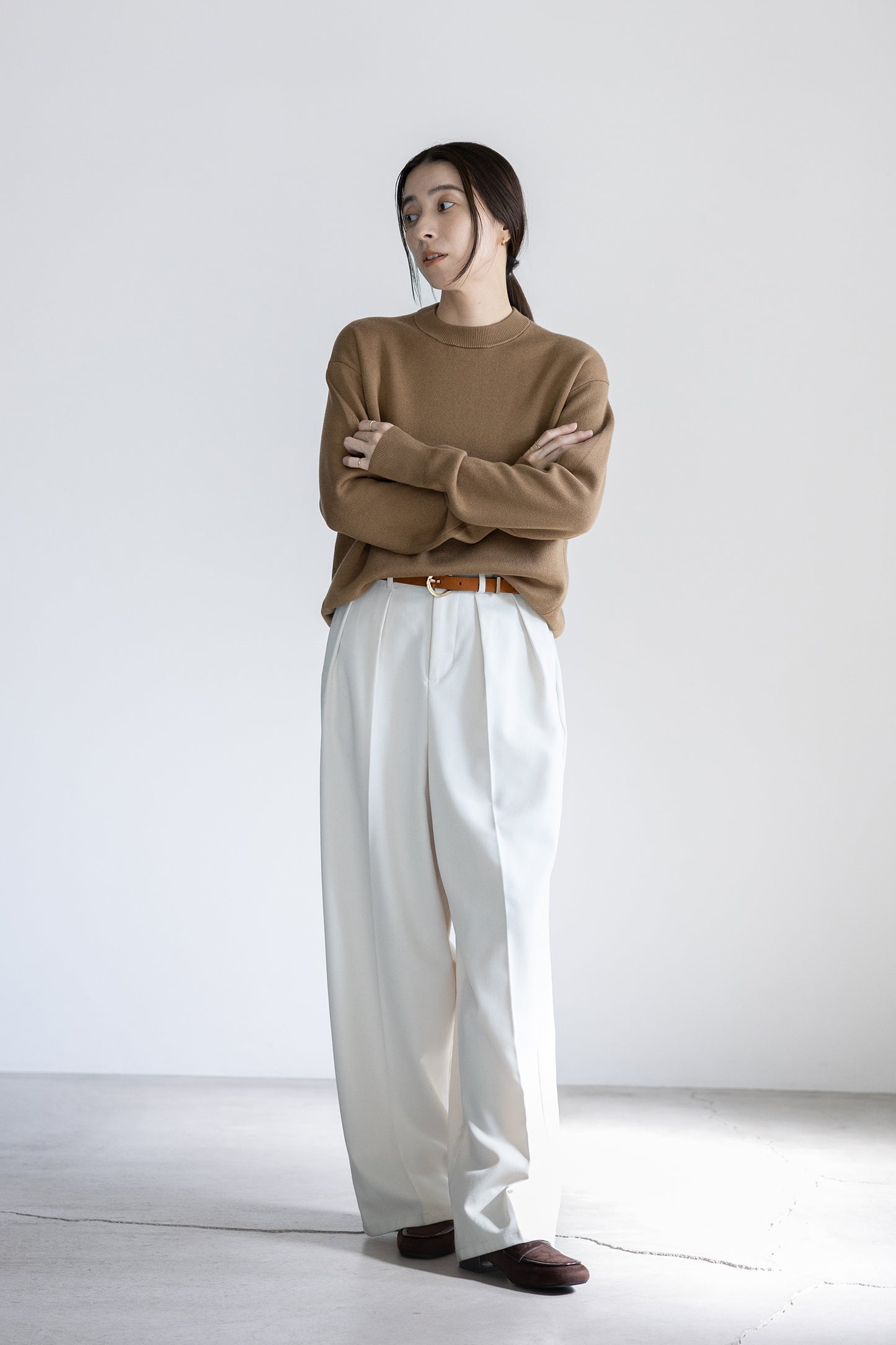 25AW Silk cashmere double face pullover /CT25392