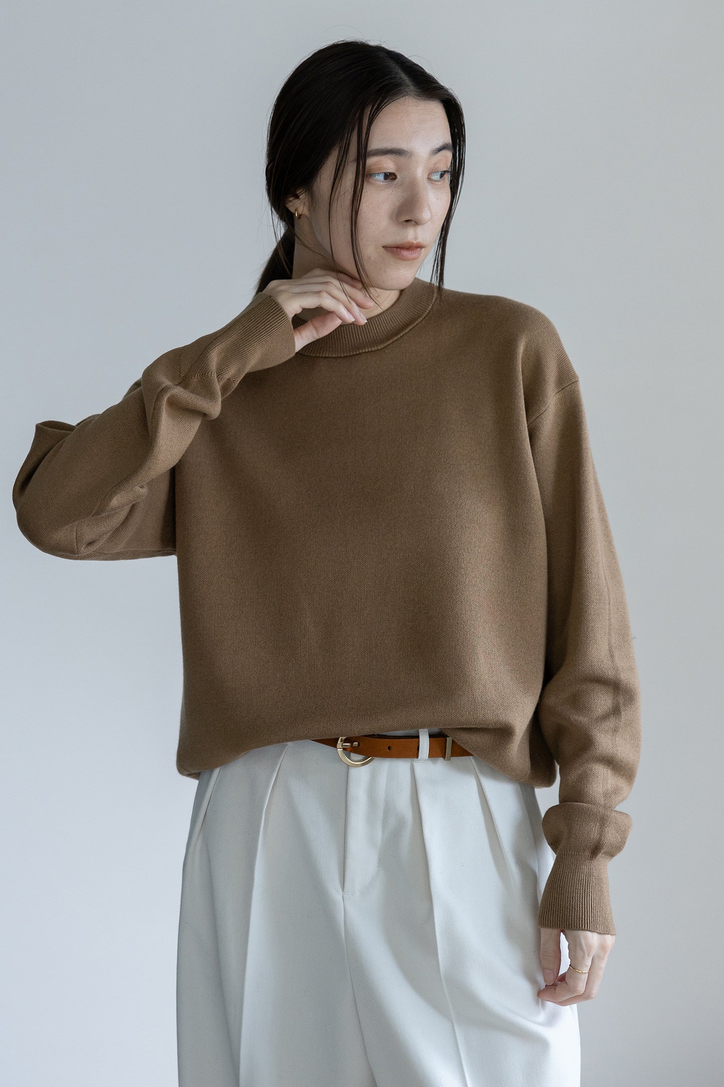 25AW Silk cashmere double face pullover /CT25392