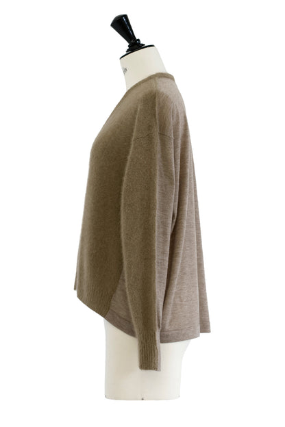 Pre-order/ 26capsule Fox cashmere combination pullover /CT26102