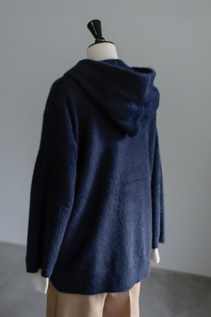 26capsule Fox cashmere hooded cardigan /CT26104