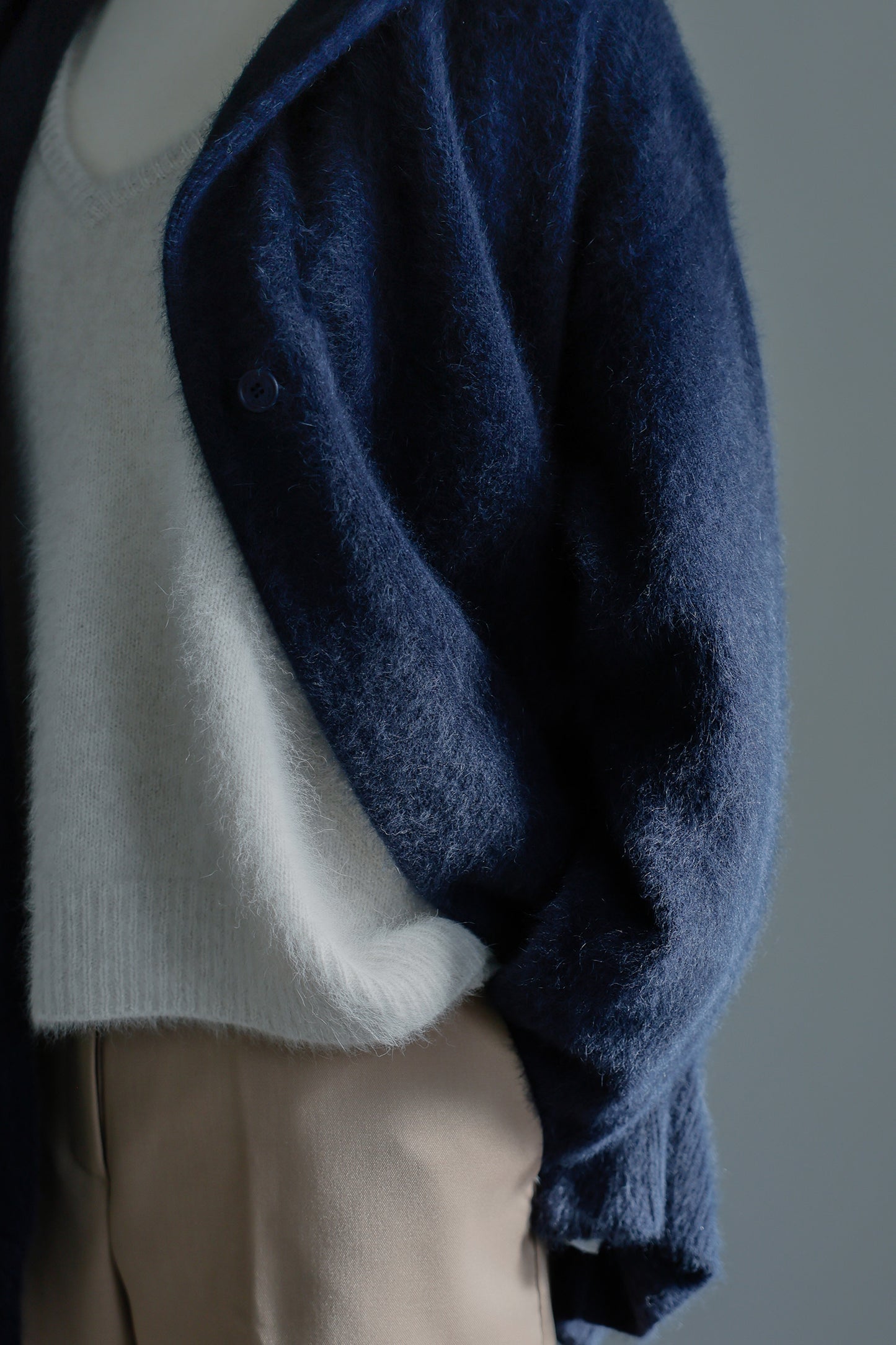 26capsule Fox cashmere hooded cardigan /CT26104