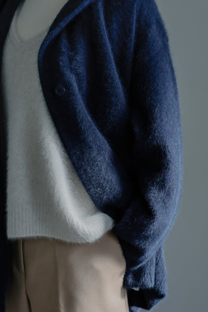 26capsule Fox cashmere hooded cardigan /CT26104