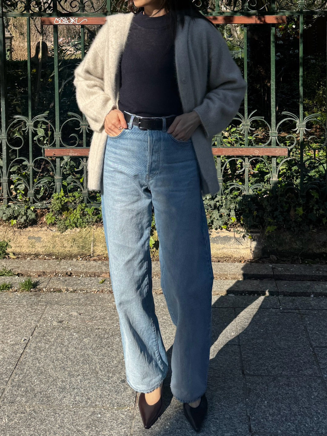 26AW Cardigan à capuche en cachemire et renard /CT26104