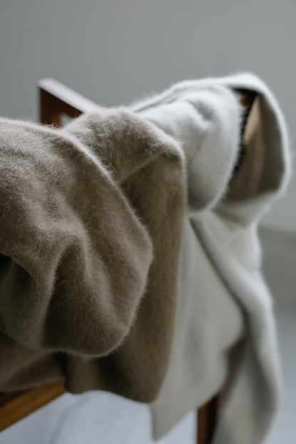 26capsule Fox cashmere hooded cardigan /CT26104