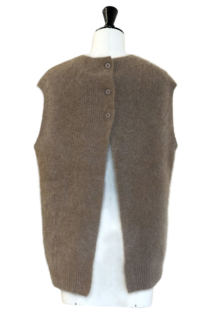 26capsule Raccoon fox back slit vest /CT26105