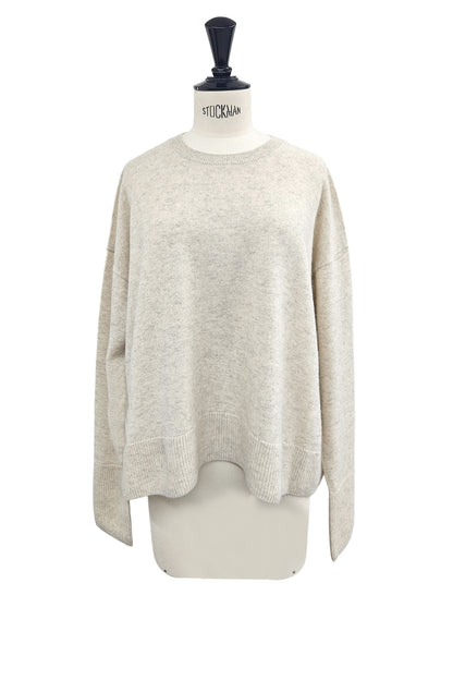 26capsule Cashmere raccoon crew neck pullover /CT26108