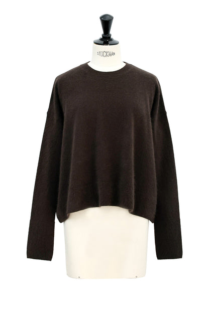 26capsule Cashmere raccoon crew neck pullover /CT26108