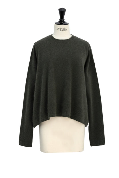 26capsule Cashmere raccoon crew neck pullover /CT26108