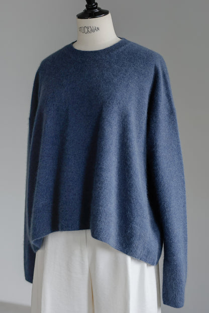 26capsule Cashmere raccoon crew neck pullover /CT26108