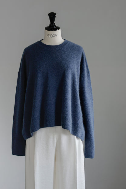 26capsule Cashmere raccoon crew neck pullover /CT26108