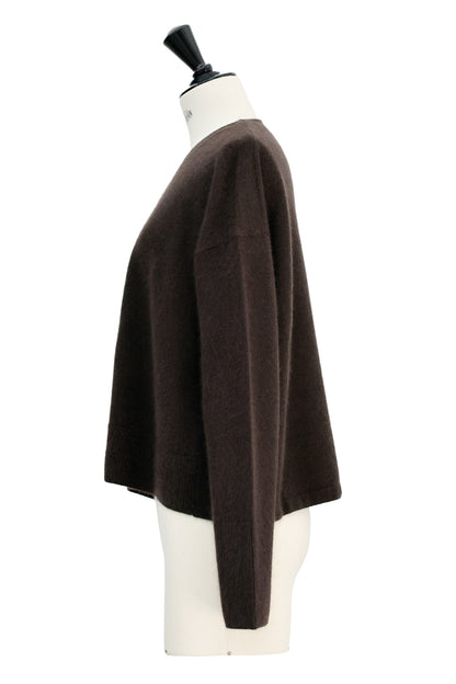 26capsule Cashmere raccoon crew neck pullover /CT26108