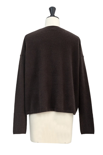 26capsule Cashmere raccoon crew neck pullover /CT26108