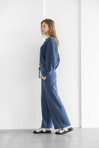 26SS Cotton cashmere ribbed cardigan /CT26112