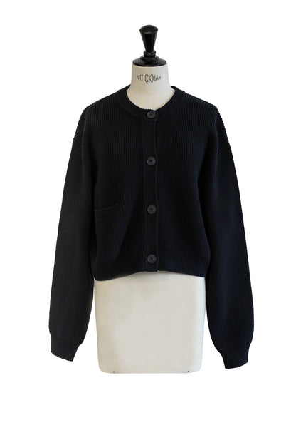 26SS Cotton cashmere ribbed cardigan /CT26112