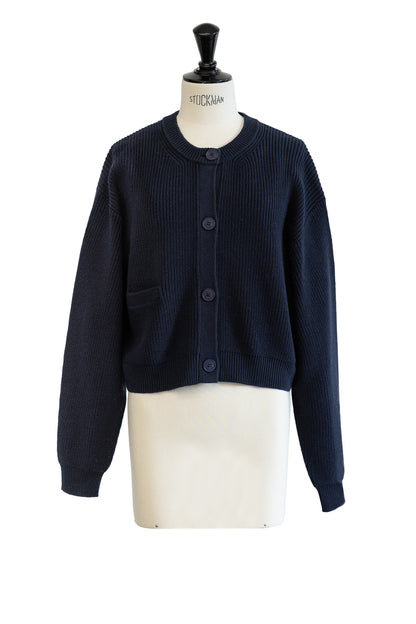 26SS Cotton cashmere ribbed cardigan /CT26112
