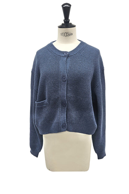 26SS Cotton cashmere ribbed cardigan /CT26112
